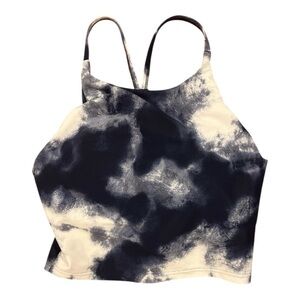 OLD NAVY Women's BLUE and White Tie-Dye Top